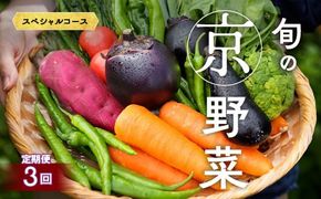 【3回定期便】旬の京野菜　毎月お届けスペシャルコース（全3回）≪京都 丹波 野菜 ふるさと納税野菜≫ ※沖縄・離島・諸島へのお届け不可