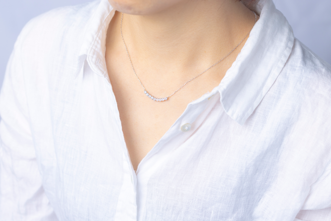 ダイヤモンド ネックレス アーチ 0.7ct PT プラチナ ジュエリー ダイヤ 山梨 H-2868 SWCI010-pt