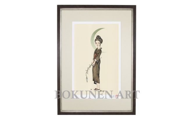 【名嘉睦稔】リトグラフ作品「蕾(チブミ)」