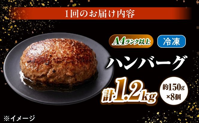 長崎和牛 ハンバーグ 150g×8個 / A4 A5 冷凍 和牛 牛肉 ハンバーグ / 南島原市 / KRAZY MEAT[SHF014]