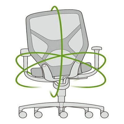 ウィルクハーンチェアー 184レンジ イン(ブラック)／肘つき・樹脂脚 ／在宅ワーク・テレワークにお勧めの椅子