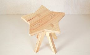 親子でイスづくりが楽しめる！ 木製イス 《ほし》 OTOMO STOOL mini 【613-2】