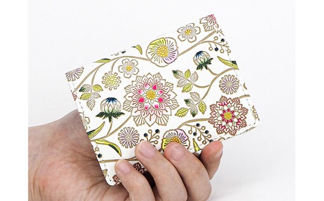 【文庫屋大関】箱まち小銭入れ　ダリア＜ベリーピンク＞【皮革工芸品】 ファッション小物 財布 民芸品 