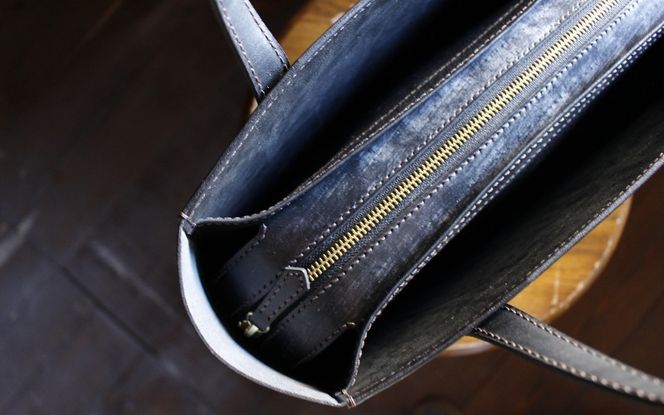 英国製ブライドルレザーのファスナートートバッグ work0003