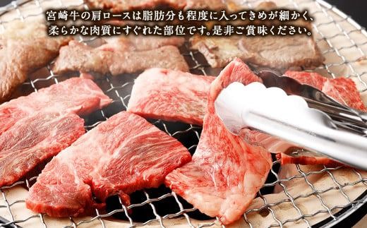 ＜宮崎牛 肩ロース焼肉 500g＞2026年2月上旬より順次出荷【c1308_mc_x2】 牛肉 和牛 黒毛和牛 4等級以上 ブランド牛 肉 宮崎牛 肩ロース肉 肩ロース カタロース 焼肉 新生活応援 卒業祝い 就職祝い 入学 卒業 お花見 引越し