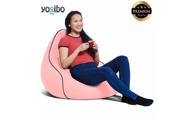 Yogibo Lounger Premium（ヨギボー ラウンジャー プレミアム）＜フラミンゴ＞【ビーズクッション ビーズ 座椅子 椅子 クッション ビーズソファー ビーズソファ 新生活 プレゼント インテリア 家具 ベッド ゲーム】-[G764-12]