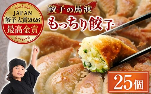 馬渡のもっちり 餃子 国産 小分け (25個) 肉 惣菜 人気 おすすめ 簡単 グルメ 冷凍 豚肉 野菜 加工品
