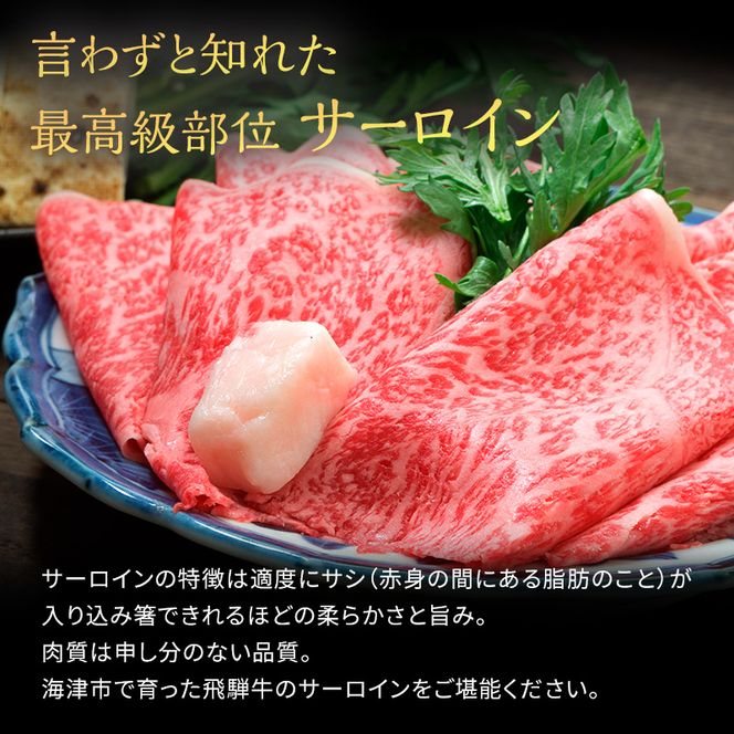 岐阜県海津市産 飛騨牛サーロイン すき焼き・しゃぶしゃぶ用500g 牛肉 お肉 