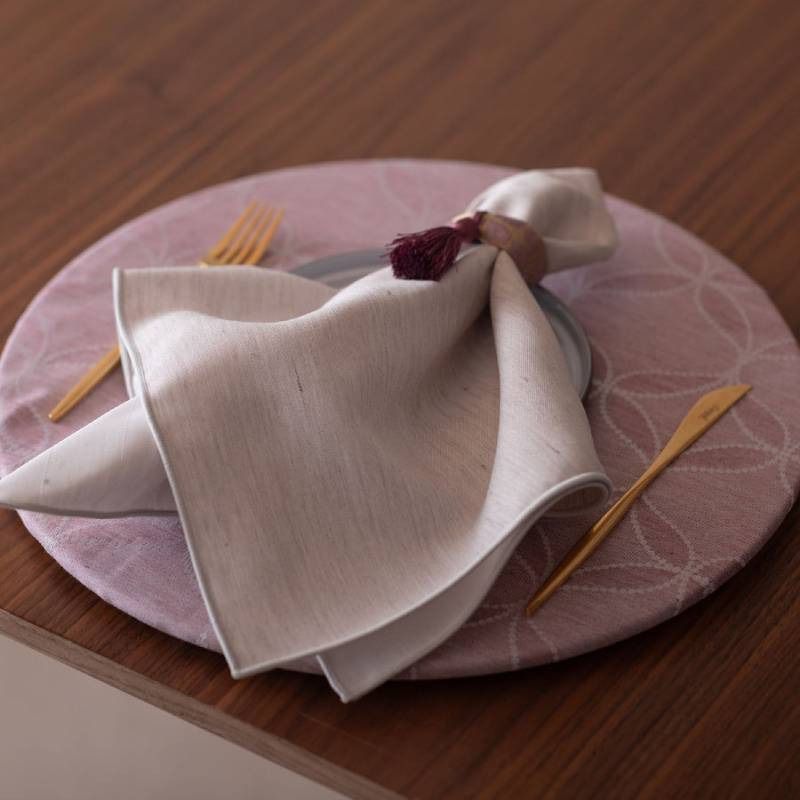 wsg0051 丸形ランチョンマット Azulejo Round Luncheon mat/アズレージョ プレイスマットなし プラム