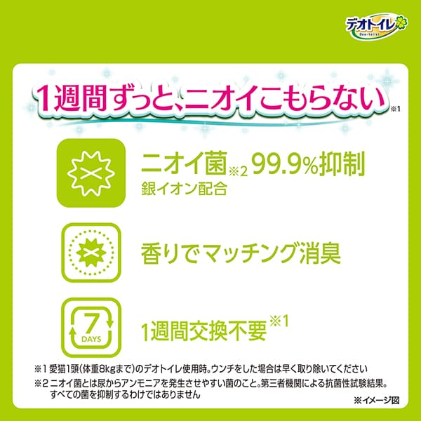 デオトイレ 複数ねこ用 消臭・抗菌 シート ガーデン 16枚×2 デオクリーン ノンアルコール 除菌 ウェットティッシュ 本体 60枚×1 ペットシーツ ペットシート トイレ 猫 ユニ・チャーム