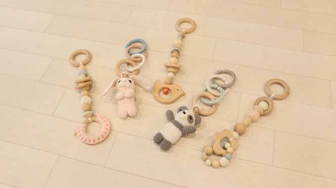 HOPPL（ホップル） amimals ベビージムセット グレー／マスコット