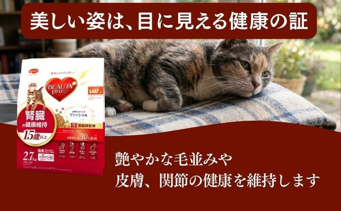 ビューティープロ キャット 腎臓の健康維持 15歳以上 2.7kg ｘ4(ケース単位) キャットフード