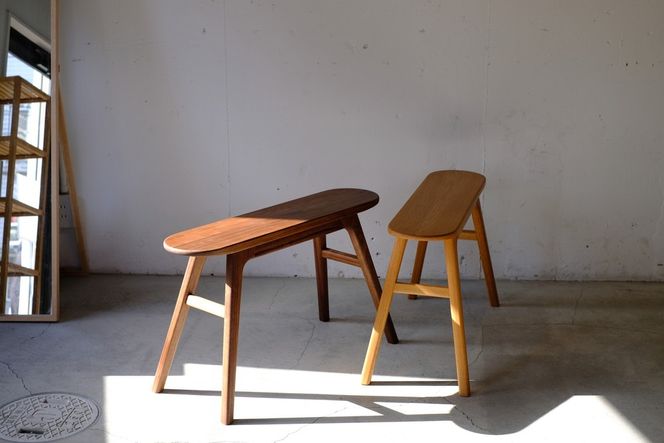 Aile bench un Volant（エールベンチ アン ヴォラント） | 木製 ブラック ウォールナット 手作り コンパクト 愛知県 幸田町 送料無料