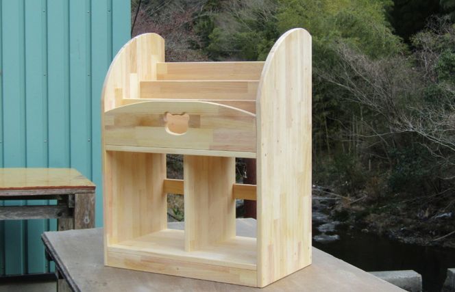 099H2123 手作り木製 絵本棚（幅60cm）