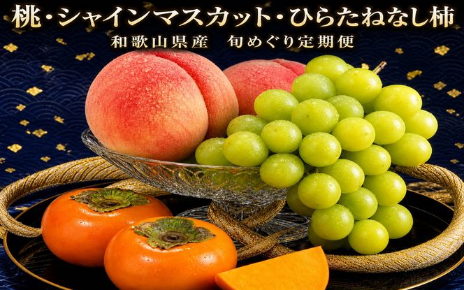 【全3回】夏と秋を味わうフルーツ定期便 (桃・マスカット・柿)【tkb370】