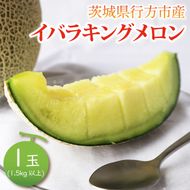 【2026年5月より順次発送】イバラキングメロン 1玉(1.5kg以上)｜メロン イバラキングメロン フルーツ 果物 くだもの 先行予約 茨城県 行方市(BW-27)
