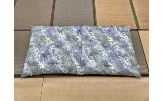 極上もめん綿入り敷布団 みやび柄 1枚 (青)【CW97W1】