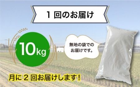 【全6回(月2回)定期便】栽培期間中 農薬不使用のお米 ヒノヒカリ 10kg 糸島市 シーブ [AHC008] 米 定期便