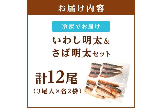 【B5-051】いわし明太&さば明太セット 12尾