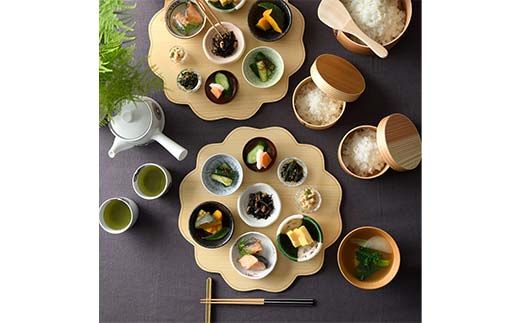 型抜き料理トレー 夏 ヤマコー株式会社 料理ボード 料理トレー 大皿 食器 ひのき 木製 F4N-1814