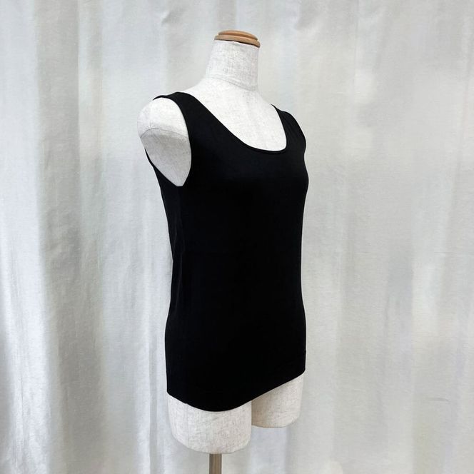 【伊と幸】《白生地の老舗が贈る》姫＋ウォッシャブル シルクニット タンクトップ(Lサイズ・ブラック)｜京都 人気 インナー 肌着［ 京都 老舗 絹 ファッション レディース 人気 おすすめ ギフト お取り寄せ 通販 送料無料 ふるさと納税 ］ 261009_B-AZ45