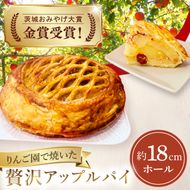 【藤田観光りんご園】りんご園で焼いた贅沢アップルパイ（ホールサイズ）｜茨城県 大子町 お菓子 洋菓子 焼菓子 スイーツ 林檎 りんごパイ お祝い 贈り物 ギフト プレゼント 贈答(BJ001)