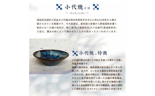 FK7-0361_国指定伝統的工芸品「小代焼」　プレート皿ペア　(径18cm） 熊本県 嘉島町