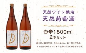 天然ワイン醸造　酸化防止剤無添加　天然葡萄酒　白辛　1800ml　2本セット 【kw0134-0071】