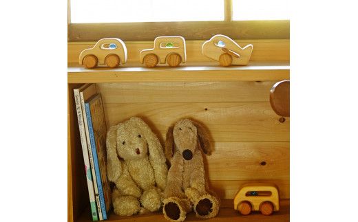 【CF-R7hbk】YKS026　山のくじら舎 ブーブー＆ひこうき ジープ 木製 玩具 赤ちゃん ベビー 幼児 乗り物 車 ギフト 包装 ラッピング プレゼント 贈り物 贈答 出産祝い 誕生日祝い のし 熨斗対応 高知県産