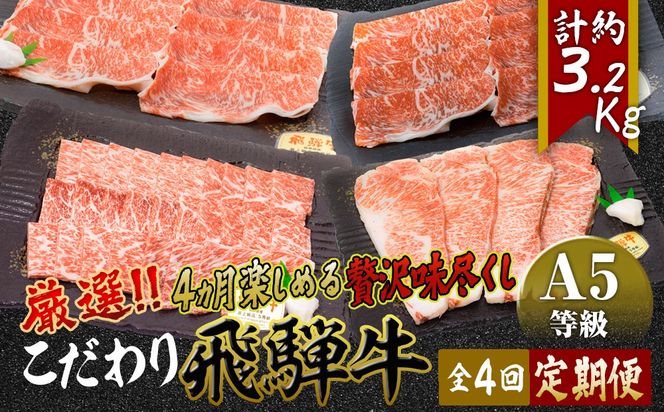 【厳選こだわり牛肉800g定期便】4ヵ月楽しめる贅沢味尽くし  [No.1043]