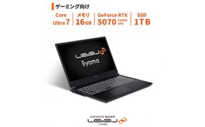 パソコン工房 4年間物損保証 15型ゲーミングノートPC Core Ultra 7/5070/No.446 322032_EE180