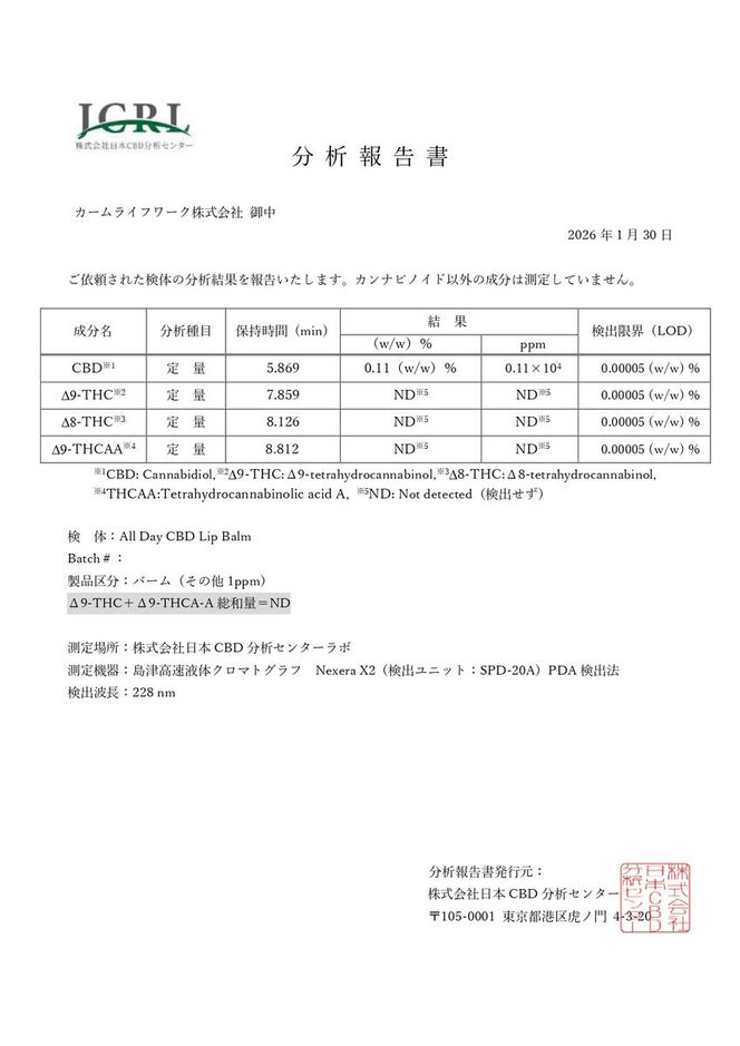 ＆ChillingオールデイCBDリップバーム　リップクリーム/リップケア/紫外線対策/日焼け対策/唇/肌荒れ/乾燥肌