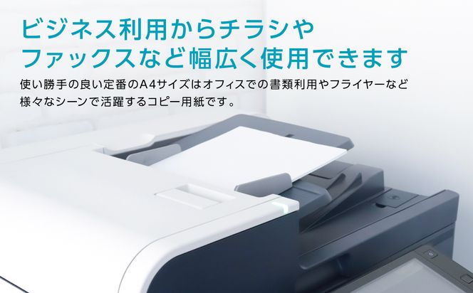 【定期便6回】日本製紙 上質PPC-W A4コピー用紙 2500枚（500枚×5パック） 上質紙 白色 事務用品 コピー機 複写機 熊本県 八代市