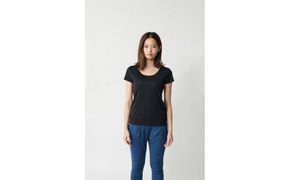 【数量限定】リライブインナー/レディース/2分袖/ブラック（Lサイズ） 【 リカバリーウェア 2分袖 インナー  特許取得 女性 インナーシャツ 半袖 アンダーシャツ Uネック 機能性tシャツ 機能性シャツ 肌着 プレゼント ギフト 】 041009_ES007VC04