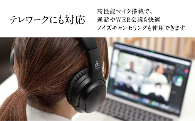 ANCワイヤレスヘッドホン final UX3000 SV シリーズ最新/ノイズキャンセリング/ノイキャン/ANC/マイク付き