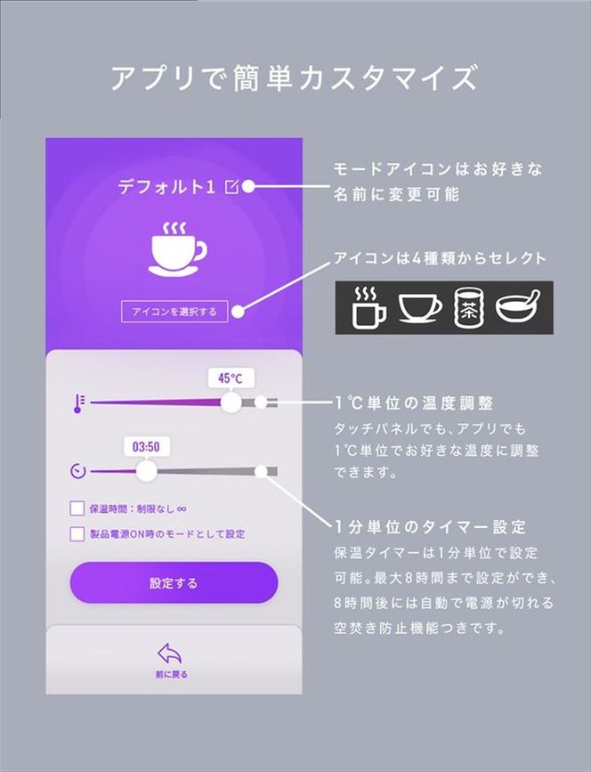 CIO 保温マグカップ カップウォーマー  ワイヤレス充電器 MugWarmer 2 ブラック｜小型 軽量 おしゃれ 便利 [2666]