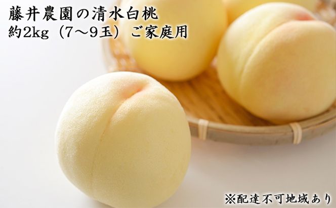 【2026年先行予約】 桃 岡山県産 ご家庭用 もも 2026年 先行予約 ご家庭用 清水 白桃 約2kg（7～9玉） 藤井農園《2026年7月中旬～8月上旬頃出荷》  果物 岡山 里庄町 モモ