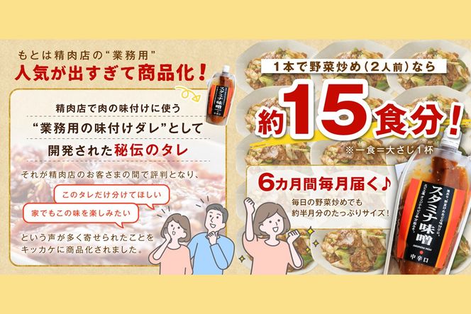 【A5-246】味付け簡単！特製味噌ダレ「スタミナ味噌」【6カ月定期便】