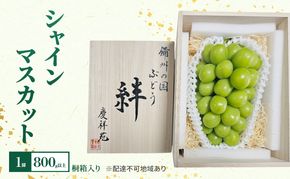 ぶどう 2026年 先行予約 シャインマスカット 1房 800g以上 桐箱入り 備州の国 絆 慶祥苑 贈り物 贈答 のし対応 岡山県 赤磐市 ブドウ 葡萄 果物 フルーツ 