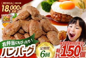6回 定期便 レンジで簡単 ハンバーグ 60g 25個 総計 150個 総重量 9kg [オサベフーズ 宮城県 気仙沼市 20566201] 業務用 大容量 時短 簡単 簡単調理 レンジ 便利 肉 お肉 弁当 惣菜 おかず
