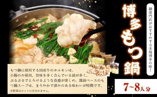 博多もつ鍋（7～8人分）