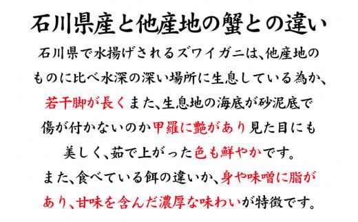 【1月11日～3月31日発送】石川県産 加能かに ズワイガニ ( 産地証明タグ付 ) 茹で上げ前重量 約900g 1匹 特大サイズ F6P-3460