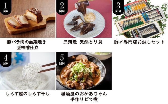 【全5回】お酒のおともに！厳選 おつまみの定期便　H028-083