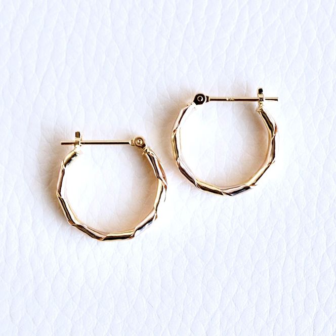 K18 18金 イエローゴールド 地金 フープ ピアス (直径16mm) 保証書付 NO-1981 SWAD083