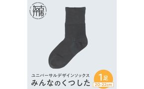 みんなのくつした 1足(20-22cm)【オックスフォードグレー】《 くつした 靴下 ソックス 加古川市 送料無料 》【2500T16801_03】