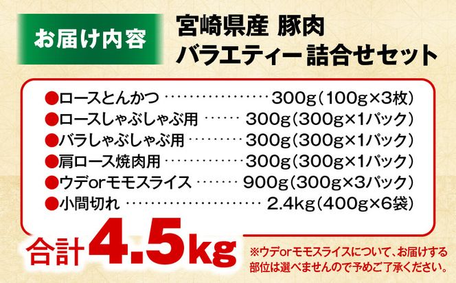豚肉バラエティー詰合せセット【4.5kg】2026年6月発送予定