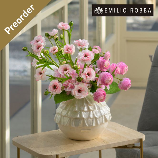 【母の日専用】アートフラワー エミリオ・ロバ　ラナンキュラス2L26-pk 母の日 ギフト 造花 プレゼント