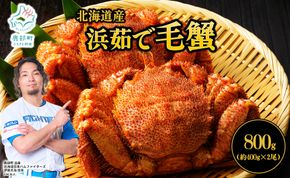 【北海道産】 ボイル毛蟹 約800g（400g前後×2尾）蟹 カニ 冷凍 