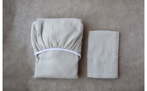 G1952 【tissu de coton/ハニカム織】泉州南部織 BED用シングルシーツ＆ピロー（LGY）