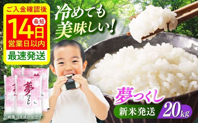 【令和7年度産 新米！】福岡県産米 夢つくし 20kg(5kgx4袋)  精米《築上町》【有限会社ファインリョーコク】[ABCO027]